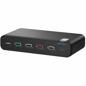 Belkin Universal DisplayPort Secure KVM, 4-Port Dual Head with CAC - 4K - 11 x USB - 10 x DisplayPort - TAA Compliant