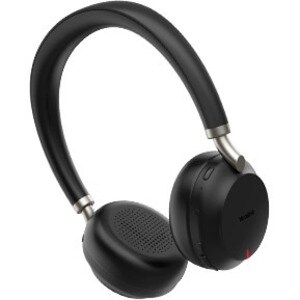 TEAMS CERTIFIED DUAL EAR OVER-THE-HEAD HEADSET COLOR: BLACK BUSYLIGHT ON HEADSET LEATHER EAR CUSHIONS SUPPORT WIRELESS CHA