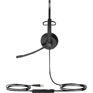 Yealink YHS34 Wired Over-the-head Mono Headset - Black - Monaural - 32 Ohm - 20 Hz to 20 kHz - Uni-directional, Electret M