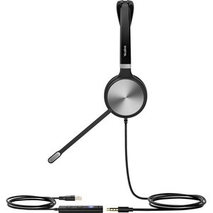Yealink UH36 Wired Over-the-head, On-ear Mono Headset - Black/Silver - Monaural - Supra-aural - 32 Ohm - 20 Hz to 20 kHz -