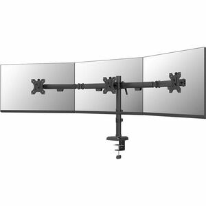 Neomounts Mounting Arm for Monitor - Black - Height Adjustable - 3 Display(s) Supported - 25.4 cm to 68.6 cm (27") Screen 