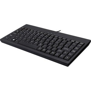 Adesso EasyTouch AKB-110B Keyboard - Compact - Cable Connectivity - USB Interface - English, French - Black - Membrane Key