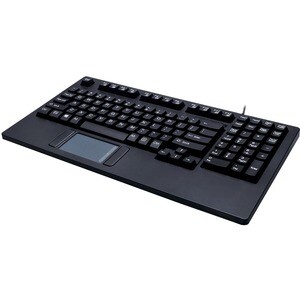 Adesso EasyTouch AKB-425UB Keyboard - Cable Connectivity - USB Interface - TouchPad - English (US) - Black - Membrane Keys