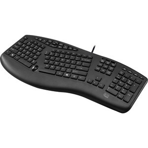 Adesso Tru-Form 160 Rugged Keyboard - Cable Connectivity - USB Interface - Scroll Wheel - English (US) - Black - Membrane 