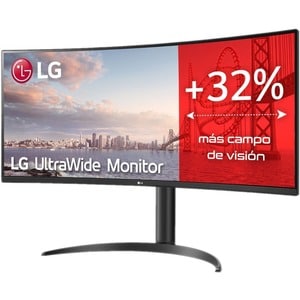 LG Ultrawide 34WP75C-B 34" Class WQHD Curved Screen LCD Monitor - 21:9 - Matte Black, Glossy Black - 34" Viewable - Vertic