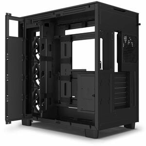 NZXT H9 Flow CM-H92FB-01 Computer Case - ATX Motherboard Supported - Mid-tower - Glass, Tempered Glass, Steel, Galvanized 