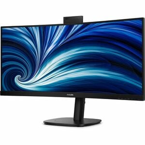 Philips B-Line 34B2U3600CH 34" Class Webcam UWQHD Curved Screen LED Monitor - 21:9 - Black - 34" Viewable - Vertical Align