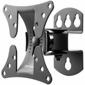 Manhattan Soporte de montaje para Monitor, Pantalla LCD, TV, Soporte de Sobremesa - Negro - Soporte de pared con pivote pa