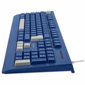 Teclado Slim Getttch 8m Pulsaciones Usb Con Reposamanos Azu