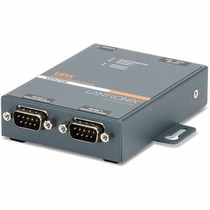 Lantronix 2 Port Serial (RS232/ RS422/ RS485) to IP Ethernet Device Server - US Domestic 110 VAC - Convert from RS-232; RS