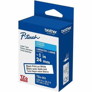 P-touch Cinta para etiquetas - 24mm Ancho - Blanco - Laminada - 1 Solamente