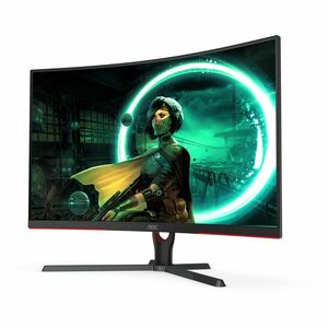 Monitor LED para juegos AOC C32G3E 32" (81.3cm) Class Full HD Pantalla curva - 16:9 - Negro, Rojo - 31.5" (80cm) Viewable 