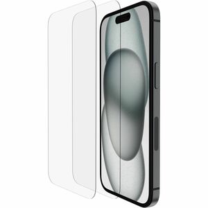 Belkin ScreenForce OVA143ZZ 9H Tempered Glass Screen Protector for iPhone 15, iPhone 14 Pro - 2 Pack - For OLED iPhone 15,