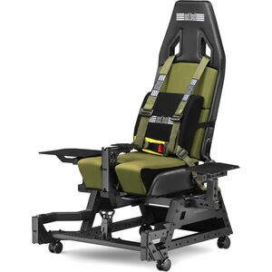 Next Level Racing Flight Seat Pro Gaming-Stuhl - HDF-Polsterung (High Density Foam), PU-Leder