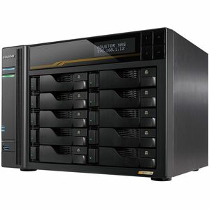 ASUSTOR LOCKERSTOR 10 Gen3 AS6810T SAN/NAS Storage System - AMD Ryzen Embedded V3C14 Quad-core (4 Core) 2.30 GHz - 10 x HD