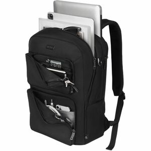 Dicota SEVEN Tasche (Rucksack) für 30,5 cm (12 Zoll) bis 35,6 cm (14 Zoll) Notebook - Schwarz - 1680D Polyethylenterephtha