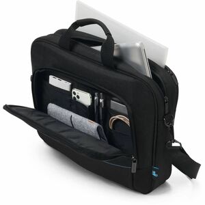 Dicota TWO Carrying Case for 35.6 cm (14") to 40.6 cm (16") Notebook - Black - Water Resistant, Weather Resistant - 300D r
