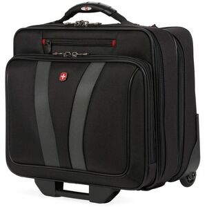 SwissGear Granada Pro 602684 Carrying Case (Roller) for 17" Notebook - Black - Polyester Body - Telescoping Handle, Trolle