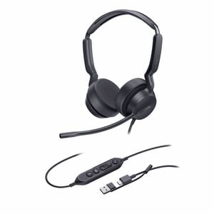 Yealink UH42 Wired Over-the-head, On-ear Stereo Headset - Black - Binaural - Supra-aural - 32 Ohm - 20 Hz to 20 kHz - 150 