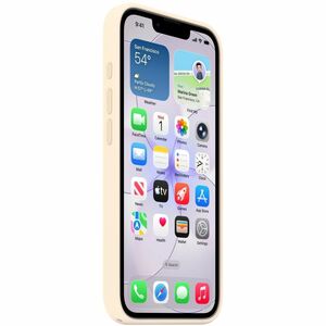 Apple Hülle Smartphone - Vanille - Softtouch, Seidig - Kratzfest, Sturzsicher - Silikon, MicroFiber - Kann drahtlos gelade