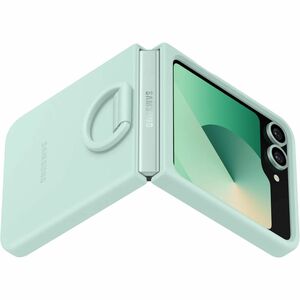 Samsung Carrying Case Samsung Galaxy Z Flip6 Smartphone - Mint - Anti-slip - Silicone Body - Ring
