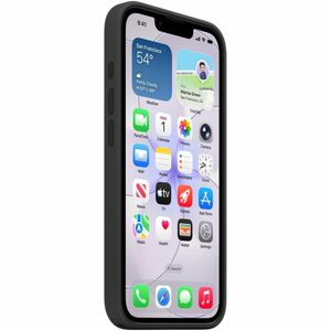 Apple Hülle Smartphone - Schwarz - Seidig, Softtouch - Kratzfest, Sturzsicher - Silikon, MicroFiber - Kann drahtlos gelade