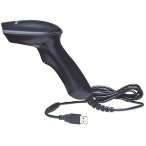 Long Range CCD Handheld Barcode Scanner, USB, 500mm Scan Depth, Cable 1.5m, Max Ambient Light 30,000 lux (sunlight), Black