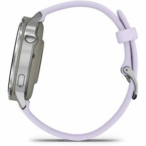 Garmin Venu 4 Smart Watch - Silver Case Color - Periwinkle Band Color - Stainless Steel, Metal Body Material - Fiber Reinf
