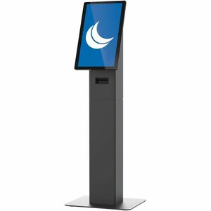 SpacePole Mini Mounting Kiosk for Receipt Printer, Display Screen, Scanner - Black - Landscape/Portrait - 38.1 cm to 68.6 