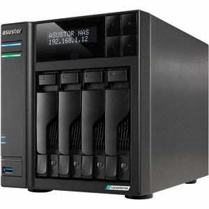 ASUSTOR Lockerstor 4 Gen2+ (AS6704T V2) - Intel Celeron N5105 Quad-core (4 Core) 2 GHz - 4 x HDD Supported - 8 x SSD Suppo