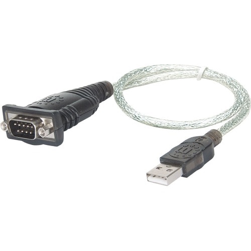 CABLE ADAPTADOR/CONVERTIDOR DE USB A PUERTO SERIE 45 CM CHIP PROLIFIC PL-2303 - Manhattan Convertidor USB a Puerto Serie