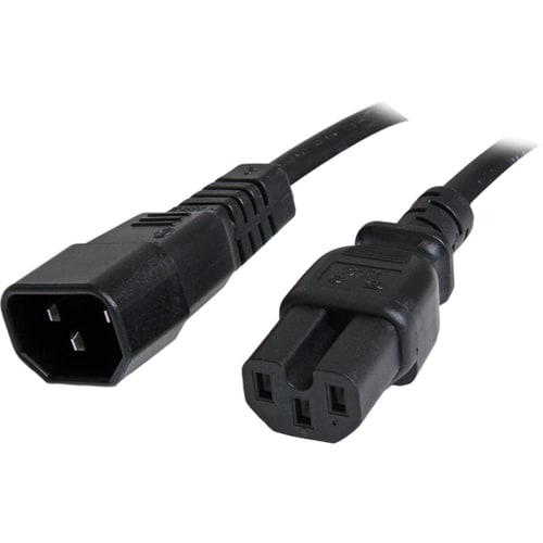 StarTech.com Cable de 1.8m (6 pies) de Extensión de Servicio Pesado, Cable Alargador de Alimentación IEC 320 C14 a IEC 320