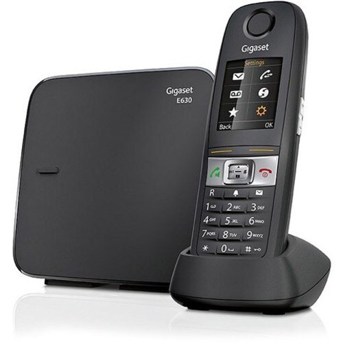 Gigaset E630 DECT-Schnurlostelefon - Wandmontierbar - Schwarz - 1 Mobilteil(e) - Freisprecheinrichtung