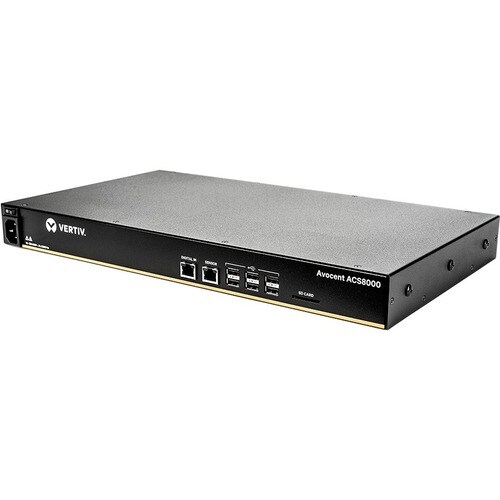 Avocent 32-Port ACS 8000 with single AC Power Supply - ACS8032SAC-404 - 1 GB - DDR3 SDRAM - Twisted Pair, Optical Fiber - 