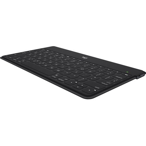 Logitech Keys-To-Go Keyboard - Wireless Connectivity - Black - Scissors Keyswitch - Bluetooth - Home, App Switch, Search, 