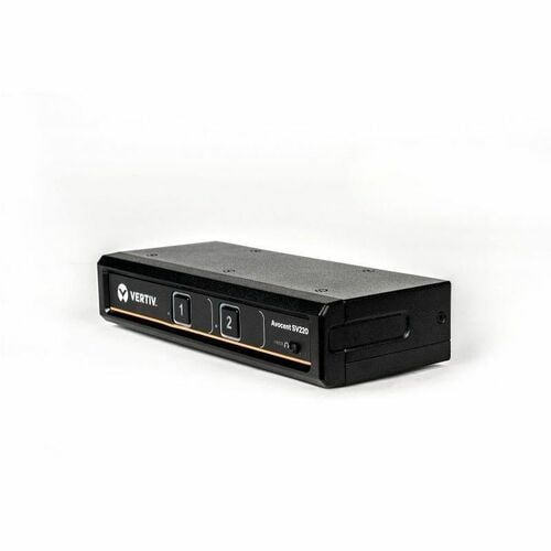 Vertiv AVOCENT SV 200 SV220 KVM Switchbox - TAA Compliant - 2 Computer(s) - 1 Local User(s) - 4K - 3840 x 2160 - 4 x USB -