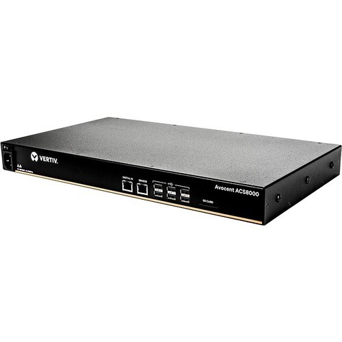 Vertiv AVOCENT ACS ACS8048SAC-404 Device Server - 1 GB - DDR3 SDRAM - Twisted Pair, Optical Fiber - 2 x Network (RJ-45) - 