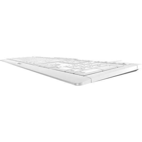 CHERRY STREAM Tastatur - Kabel Konnektivität - USB Schnittstelle - Deutsch - Pale Gray - Schere Schlüsselschalter - Leiser
