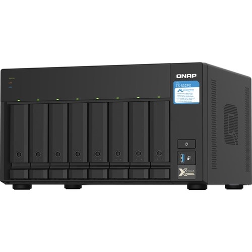 QNAP TS-832PX-4G 8 x Total Bays SAN/NAS Storage System - 512 MB Flash Memory Capacity - Annapurna Labs Alpine AL-324 Quad-