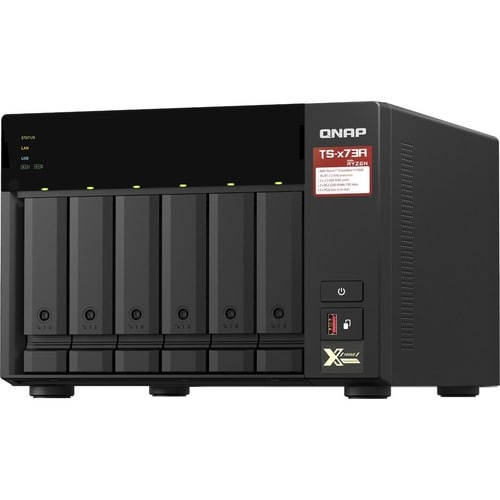 Système de stockage NAS QNAP TS-673A-8G - 6 x Total de compartiments - 5 Go Flash Memory Capacity - AMD Ryzen V1500B Quad-