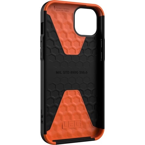 Urban Armor Gear Civilian Rugged Case for Apple iPhone 14 Plus Smartphone - Black - Drop Resistant, Shock Absorbing, Shock