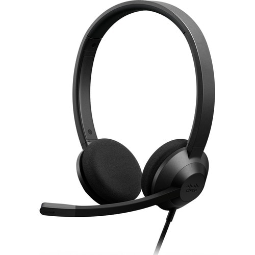 Cisco 322 Kabel Auf den Ohren Stereo Headset - Schwarz - Binaural - Ohraufliegend - 50 Hz bis 18 kHz Frequenzgang - 230 cm