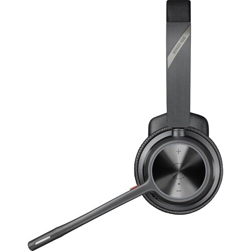 Poly Voyager 4300 UC 4310 Wired/Wireless Over-the-head, On-ear Mono Headset - Black - Siri, Google Assistant - Monaural - 