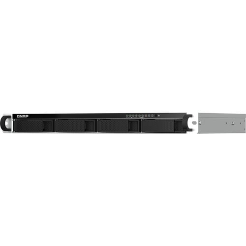 Vista 4 de QNAP 1U 4-bay short depth 12" rackmount