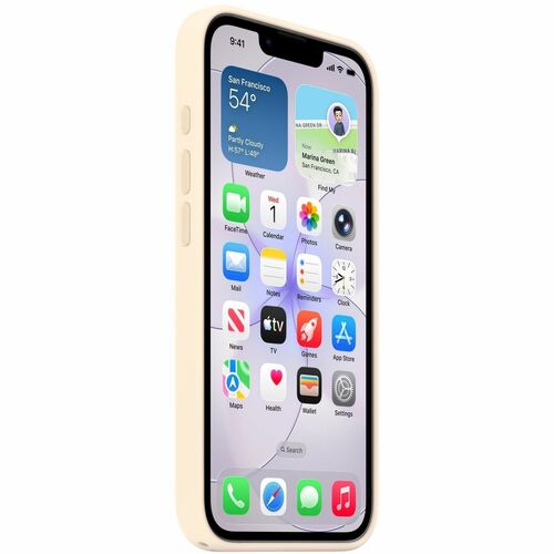Apple Hülle Smartphone - Vanille - Softtouch, Seidig - Kratzfest, Sturzsicher - Silikon, MicroFiber - Kann drahtlos gelade