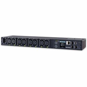 SWITCHED EPDU 1RU HORIZONTAL 12AMP INPUT - SNMP NETWORK CONNECTION - 8X IEC-320 C13 OUT -IEC-320 C14 IN - 2 YRS ADV. REPLA