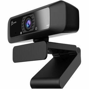 j5create JVCU100-N Webcam - 30 fps - Black - USB - 1 Pack(s) - Full HD - 1920 x 1080 Video - 80° Angle - Clip - Microphone