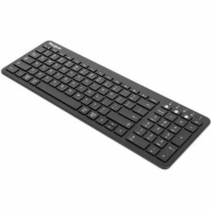 Targus Midsize Multi-Device Bluetooth Antimicrobial Keyboard, Black - Bluetooth - 5.1 - Windows, macOS - English (US) - De