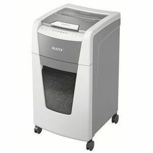 Leitz IQ Autofeed 300 Paper Shredder - Micro Cut - 8 Per Pass - for shredding Staples, Paper Clip, Paper - 2 mm x 15 mm Sh
