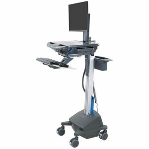 Ergotron StyleView Display Cart - TAA Compliant - 14.06 kg Load Capacity - 4 Casters - Aluminium - Dark Grey - 61 cm (24")